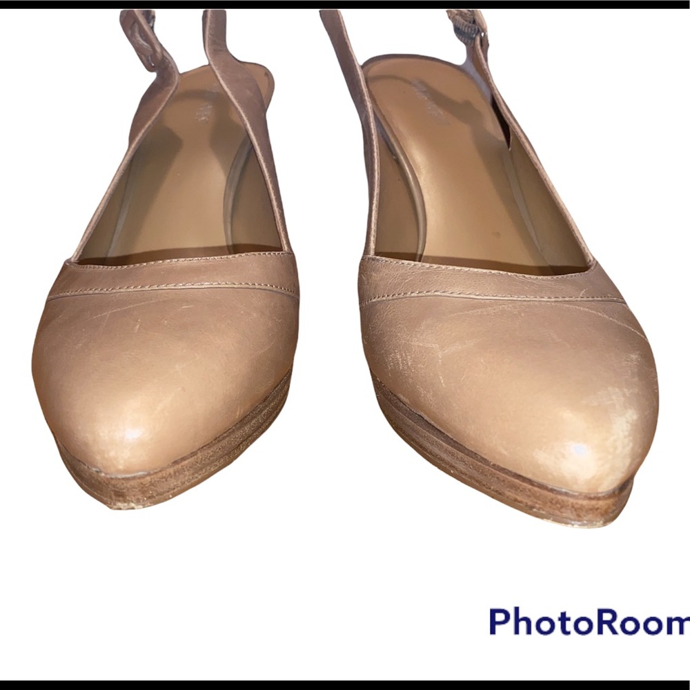 Size 10 Nine West Tan Leather 4” Heels - Picture 6 of 13